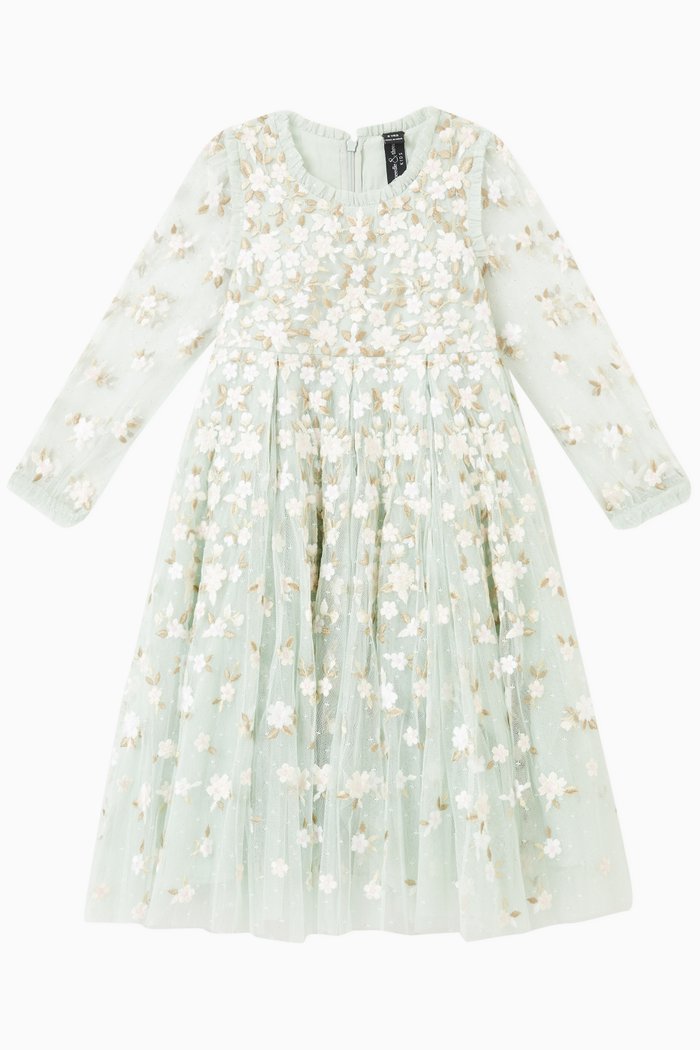 

Camellia Ditsy Dress in Polyester, Green
