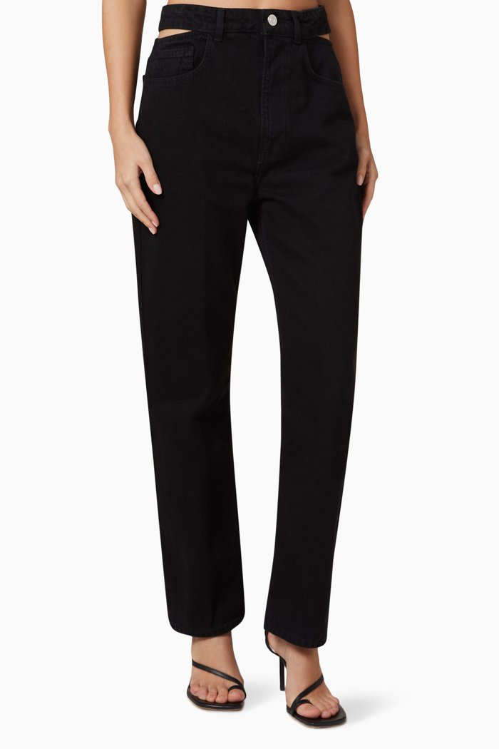 

Le High 'N' Tight Straight-fit Jeans in Denim, Black