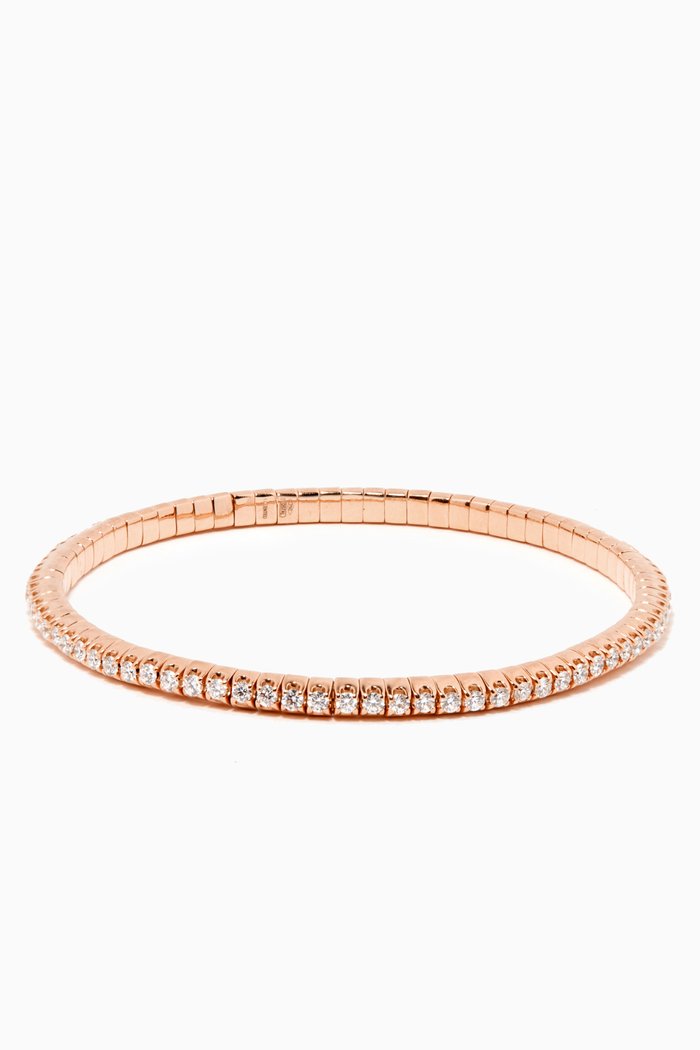 

Diamond Stretch Bangle in 18kt Rose Gold