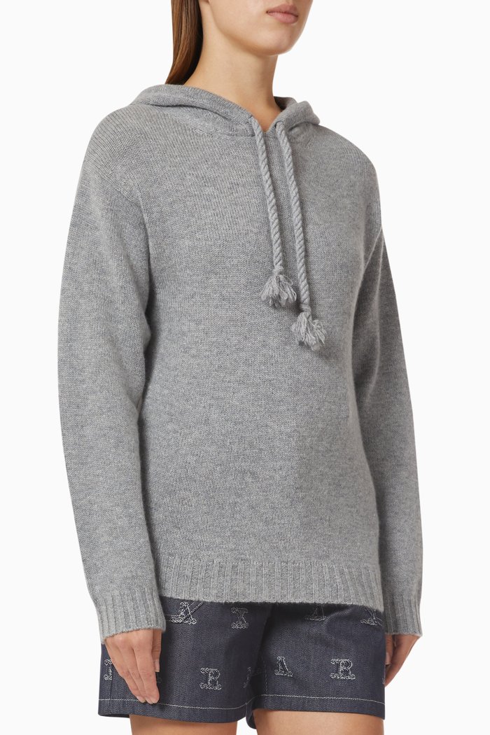 

Rienza Hooded Sweater in Cashmere & Wool, Grey