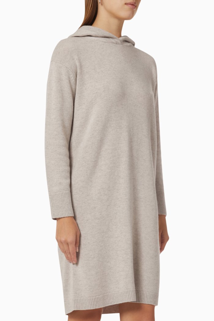 

Jack Hooded Mini Dress in Cashmere-wool, Neutral