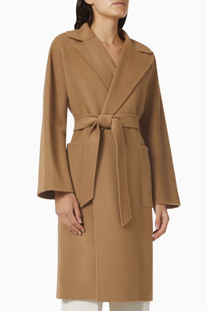 Rovo Robe Coat in Wool, Brown