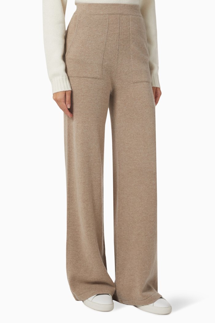 

Jim Wide-leg Pants in Cashmere & Wool, Neutral