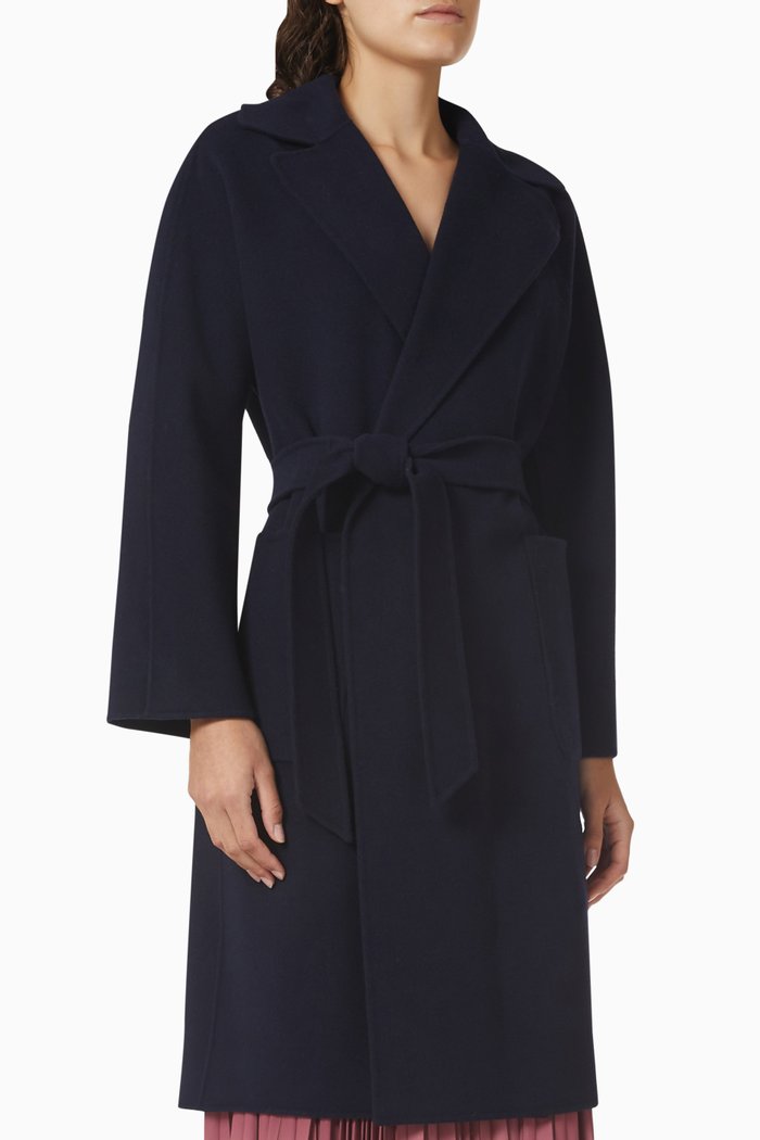 

Rovo Robe Coat in Wool, Blue