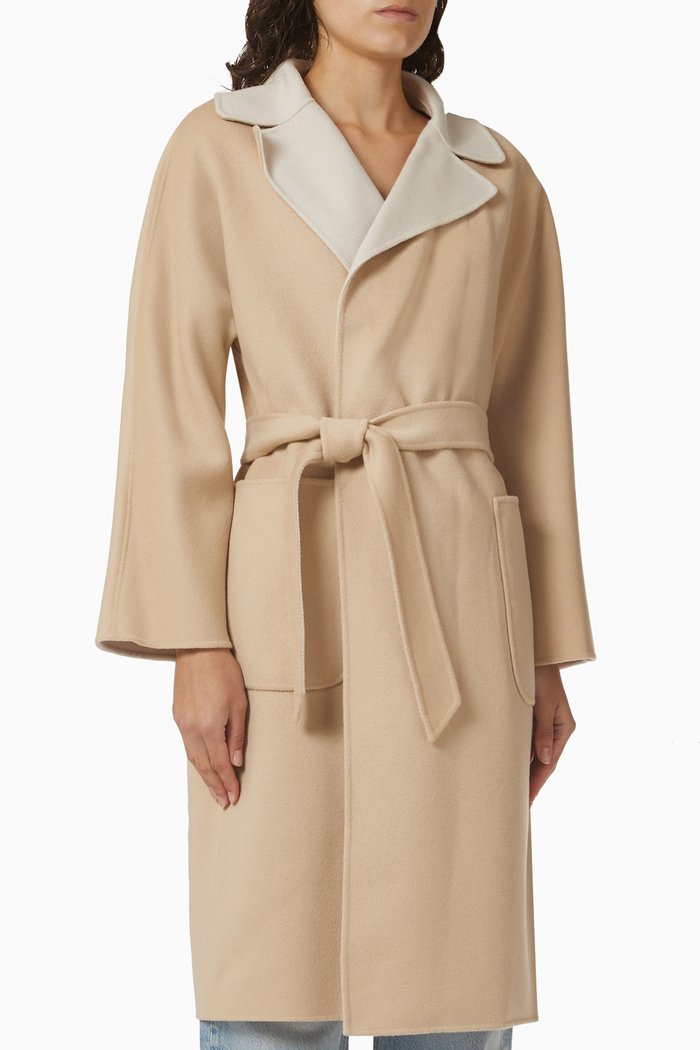 

Rail Reversible Coat in Wool, Neutral