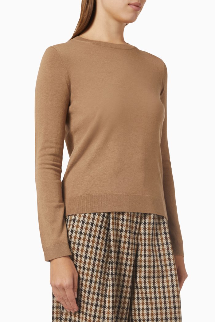 

Sicilia Crewneck Sweatshirt in Silk-blend, Brown