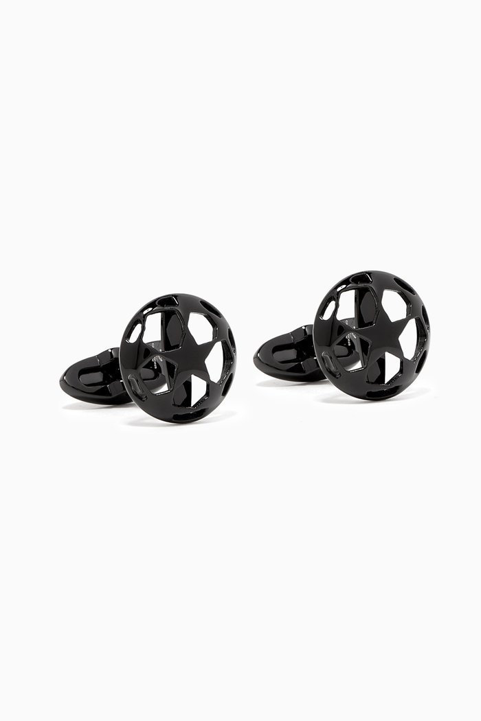 

UEFA Champions League Cufflinks in Stainless Steel, Black
