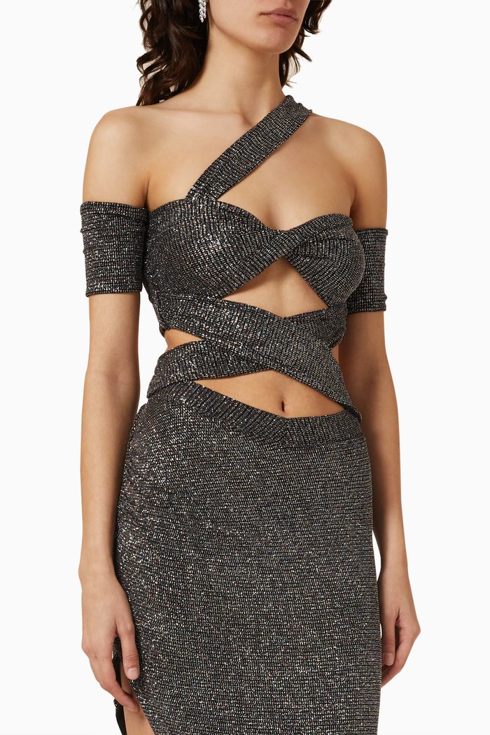 

Bandeaux Sweetheart Top in Stretch-viscose, Silver