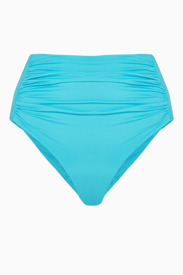 

High-waist Bikini Briefs in Stretch-nylon, Blue