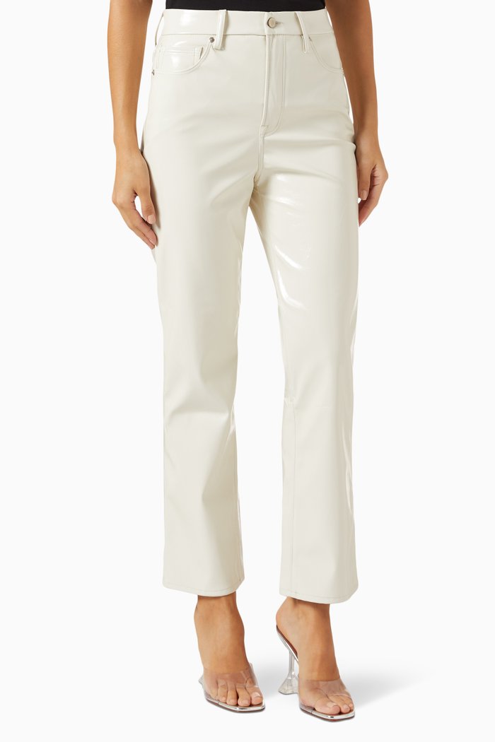 

Good Curve Straight Jeans in Vinyl, Neutral