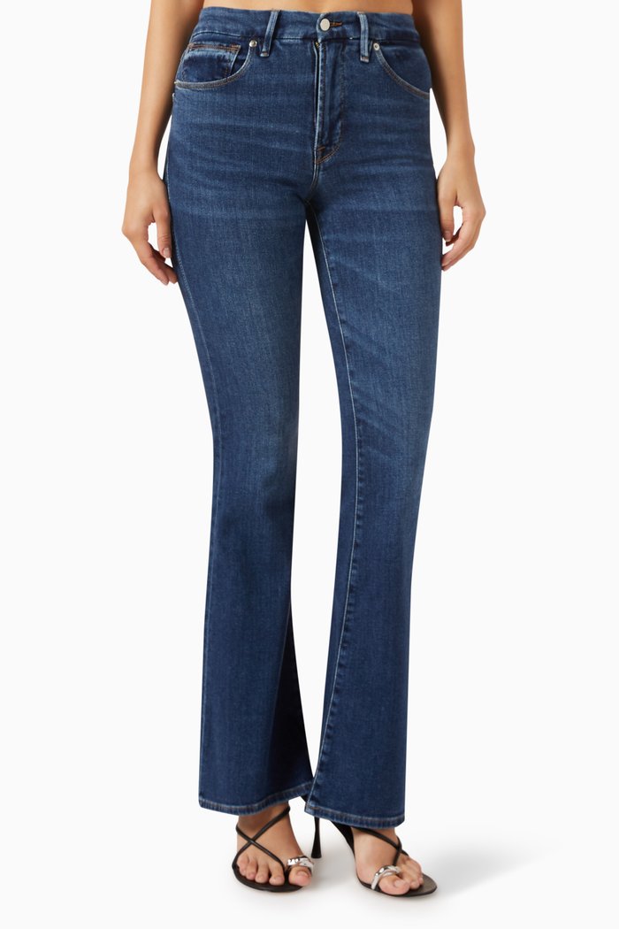 

Good Legs Flare Jeans in Denim, Blue