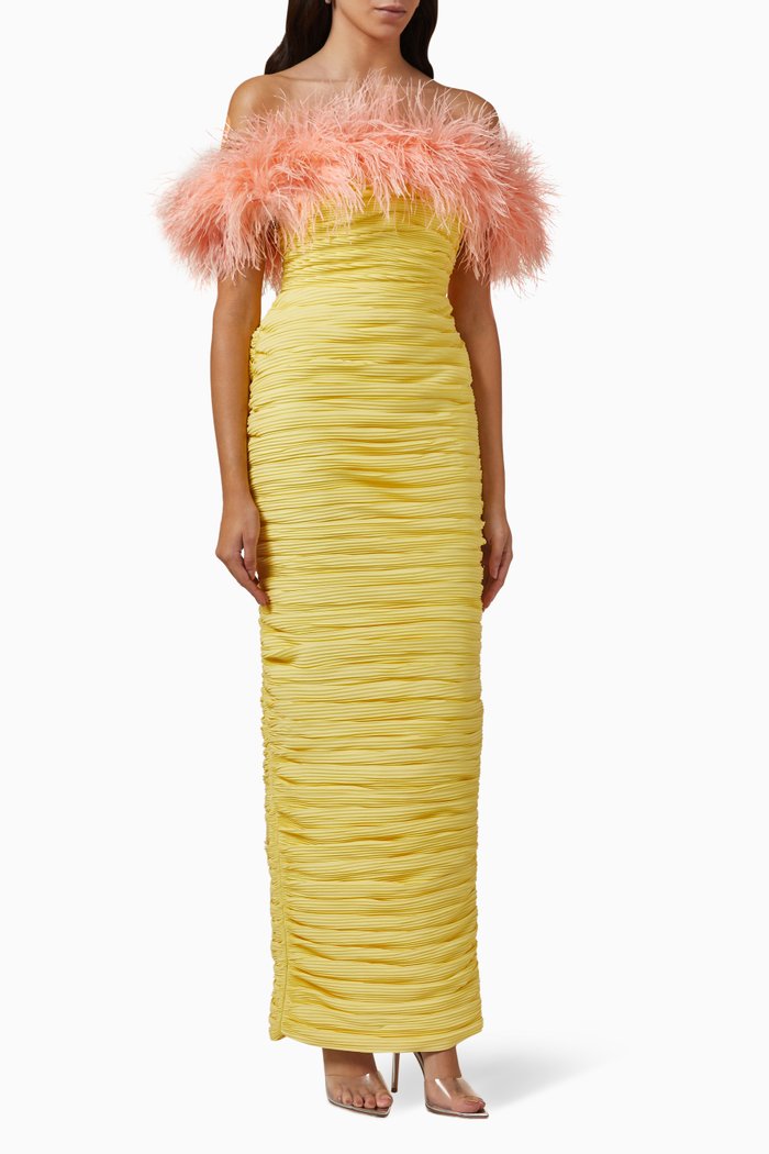

Zion Maxi Dress in Nylon, Yellow