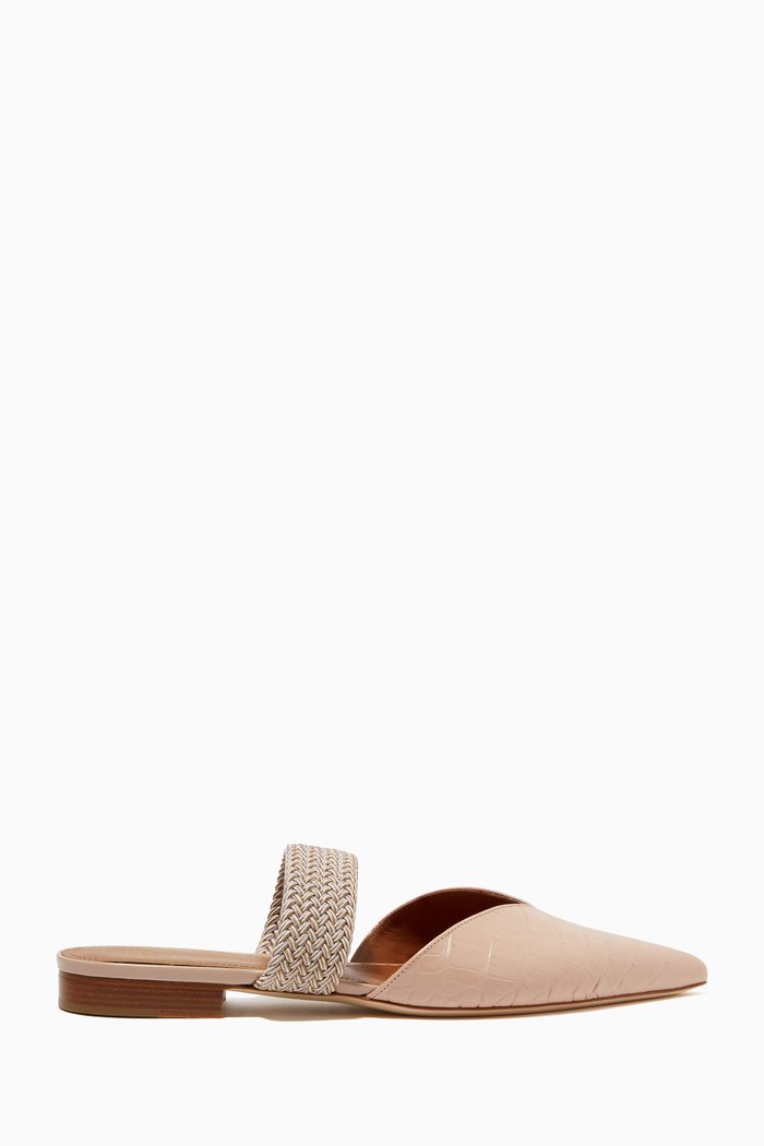 

Maisie Flats in Croc-embossed Leather, Neutral