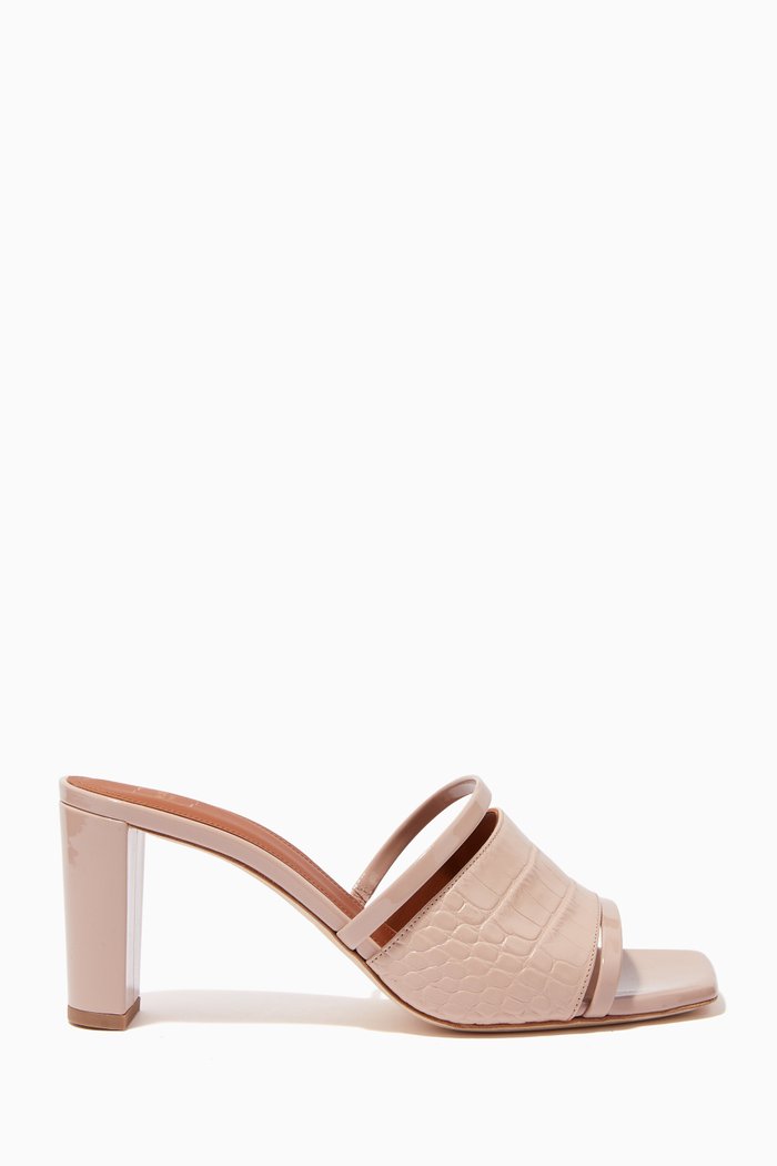 

Demi 70 Mules in Croc-embossed Leather, Neutral