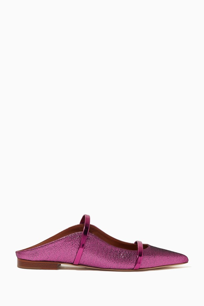 

Maureen Flats in Lurex & Mirror Leather, Purple