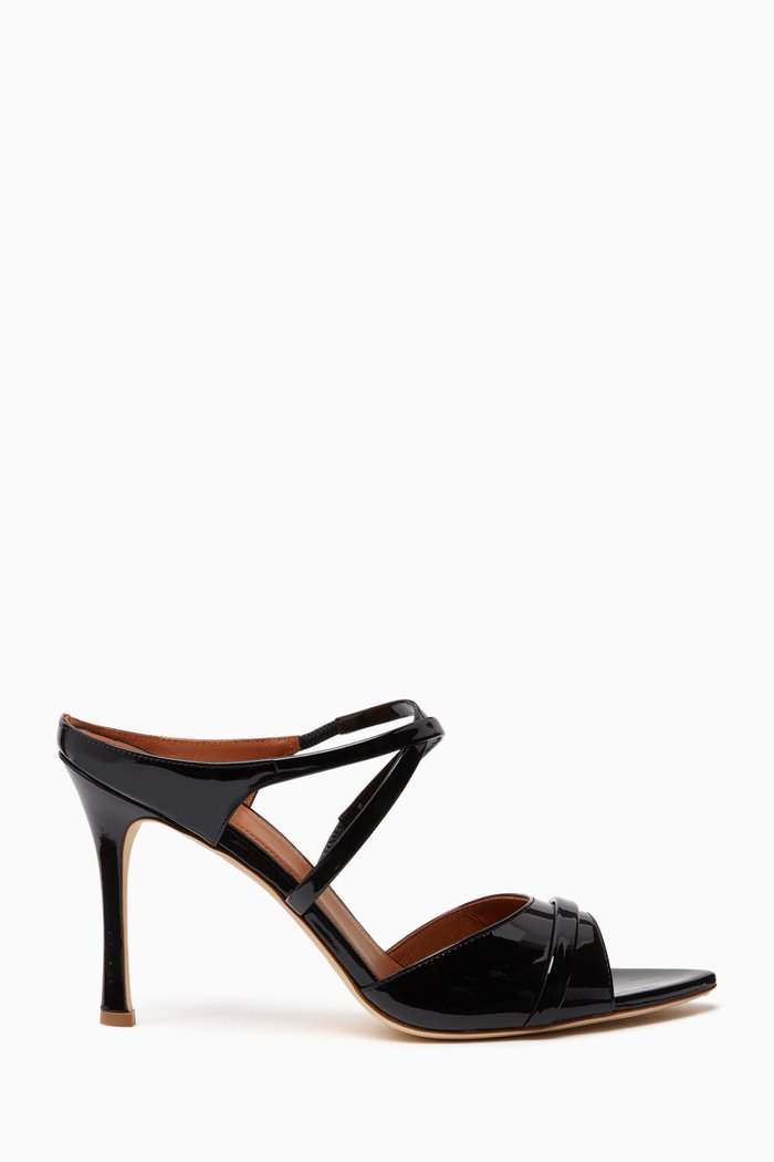

Yoko 90 Mule Sandals in Patent-leather, Black