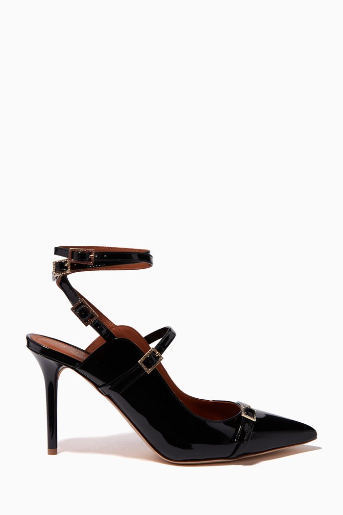 

Livia 85 Buckle Lace-up Pumps in Patent-leather, Black