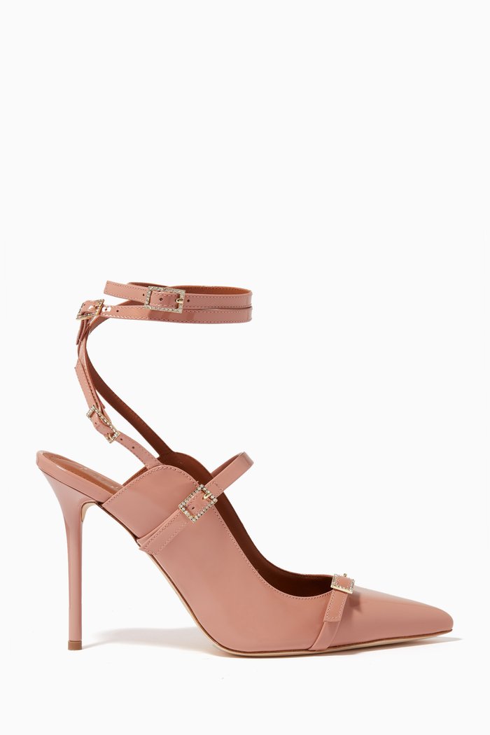 

Livia 100 Buckle Lace-up Pumps in Patent-leather, Neutral