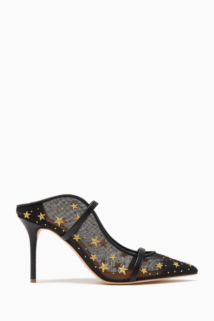 

x L'Atelier Nawbar Maureen 85 Mules in Mesh, Black