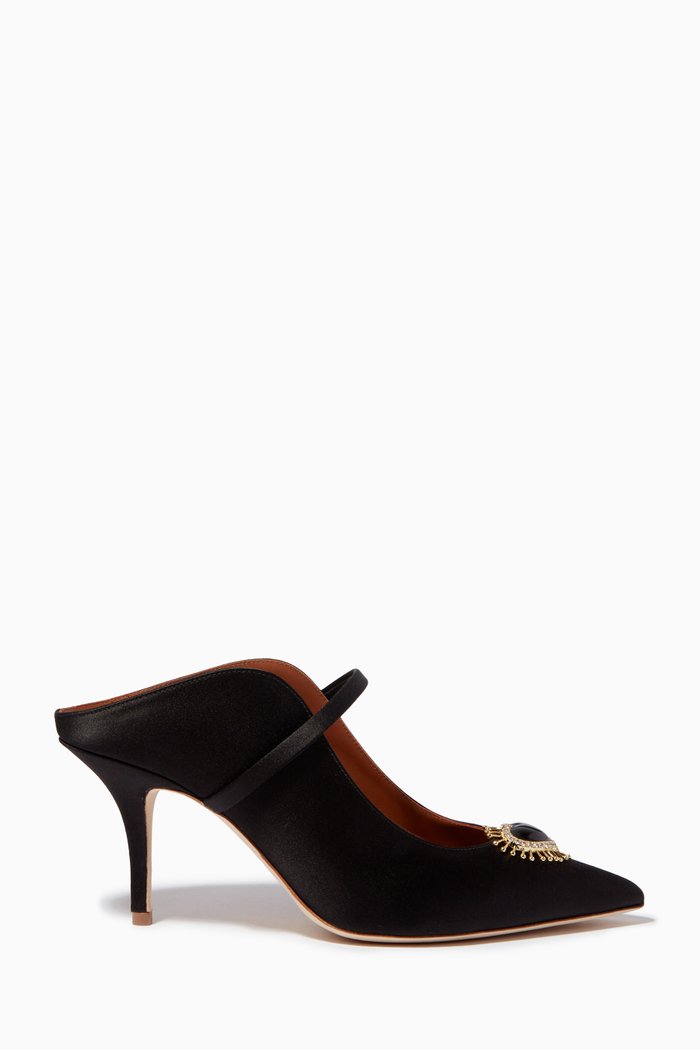 

x L’Atelier Nawbar Maureen 70 Mules in Satin, Black