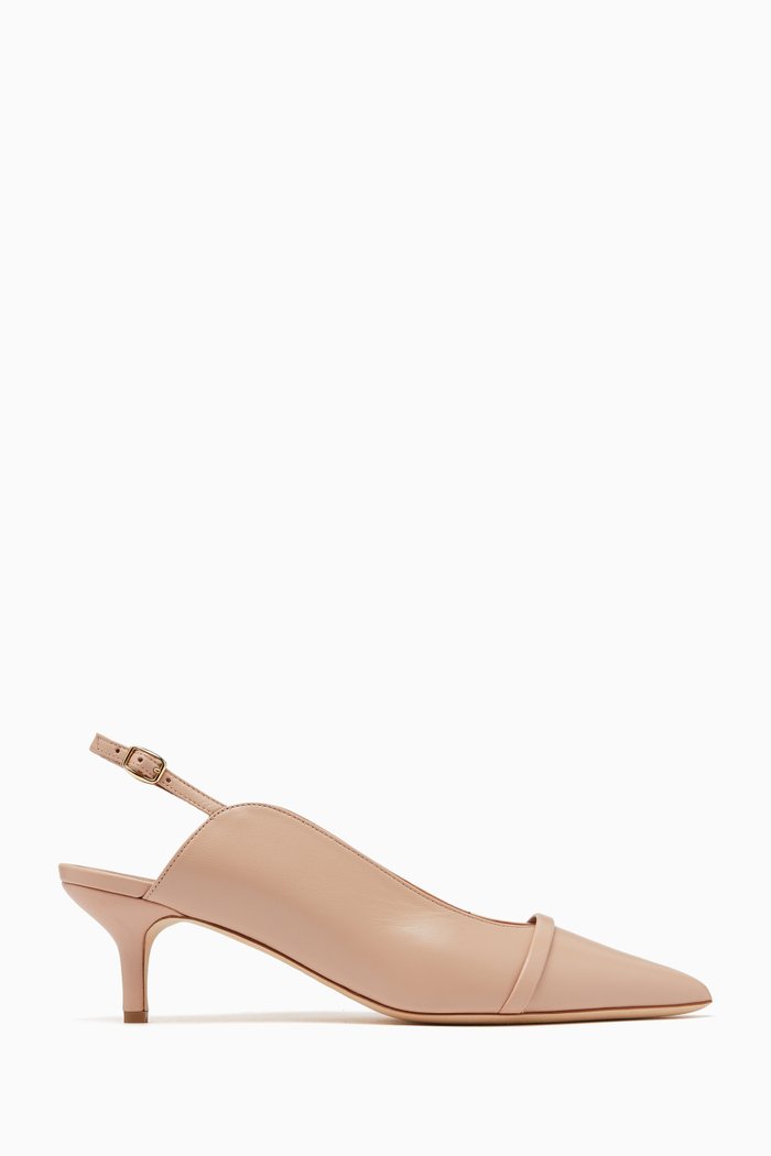 

Marion 45 Slingback Pumps in Leather, Neutral