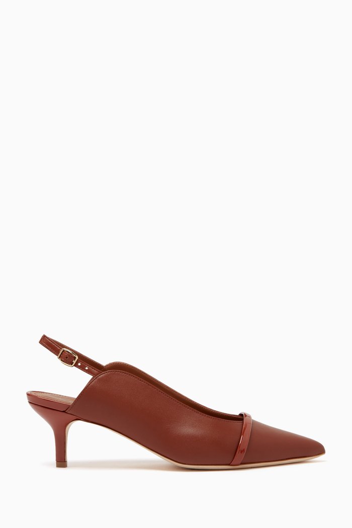 

Marion 45 Slingback Pumps in Leather, Brown