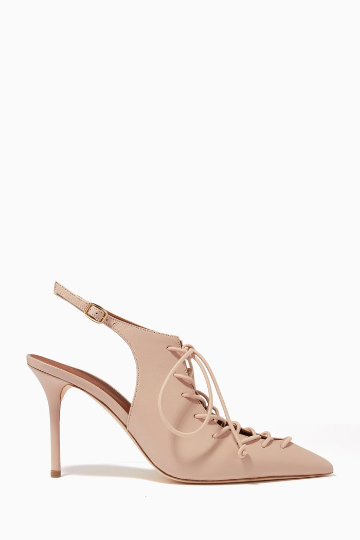 

Alessandra 85 Lace-up Pumps in Nappa, Neutral