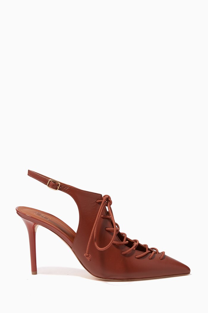 

Alessandra 85 Lace-up Pumps in Nappa, Brown