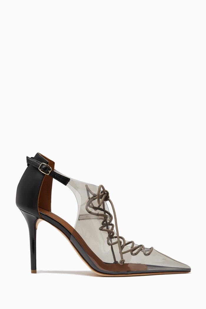 

Montana 85 Lace-up Pumps in PVS & Leather, Black