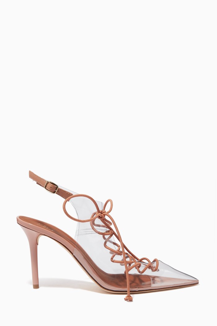 

Alessandra 85 Pumps in PVC & Nappa, Neutral
