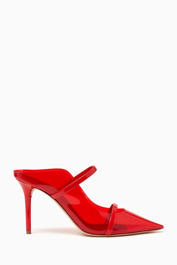 

Maureen 85 Mules in PVC & Nappa, Red