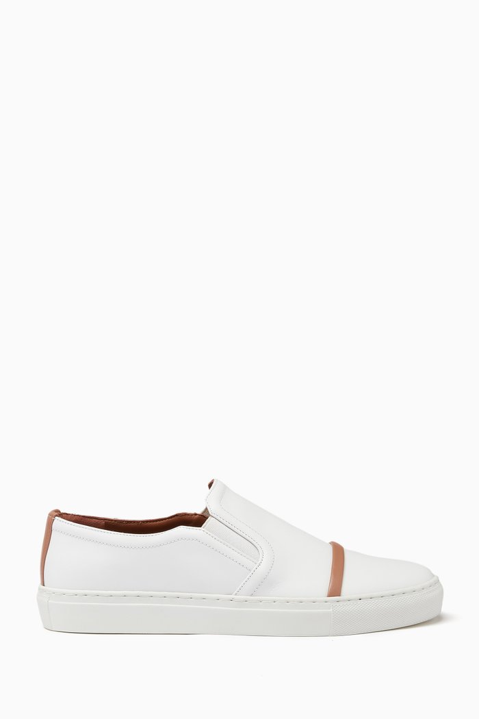 Bodie Slip-ons in Leather, White