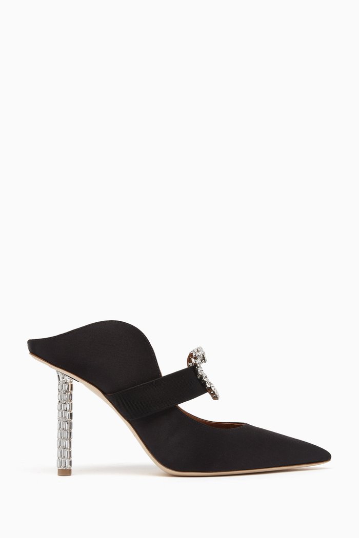 

x Emily in Paris Maureen 90 Mules in Satin, Black