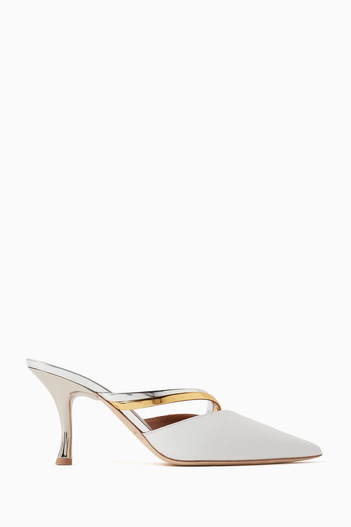 

Tia Closed Toe 70 Mules in Nappa Leather, White