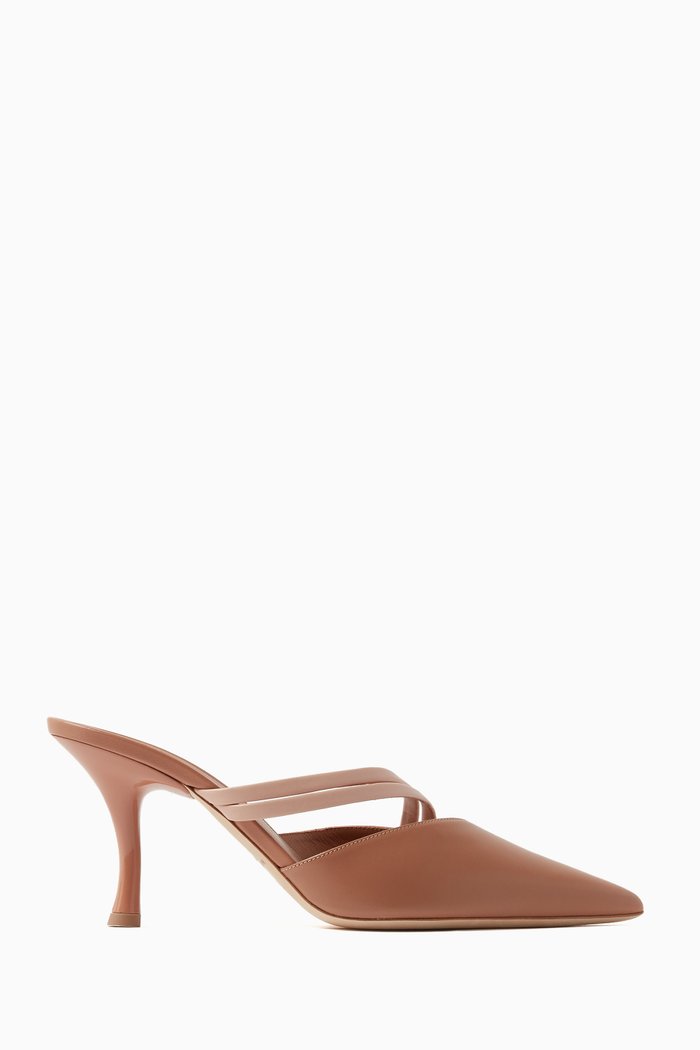 

Tia Closed Toe 70 Mules in Nappa Leather, Neutral