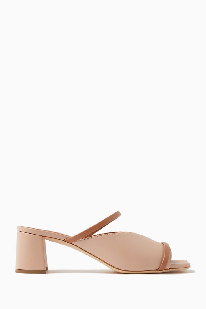 Sansa 45 Mules in Nappa Leather, Neutral