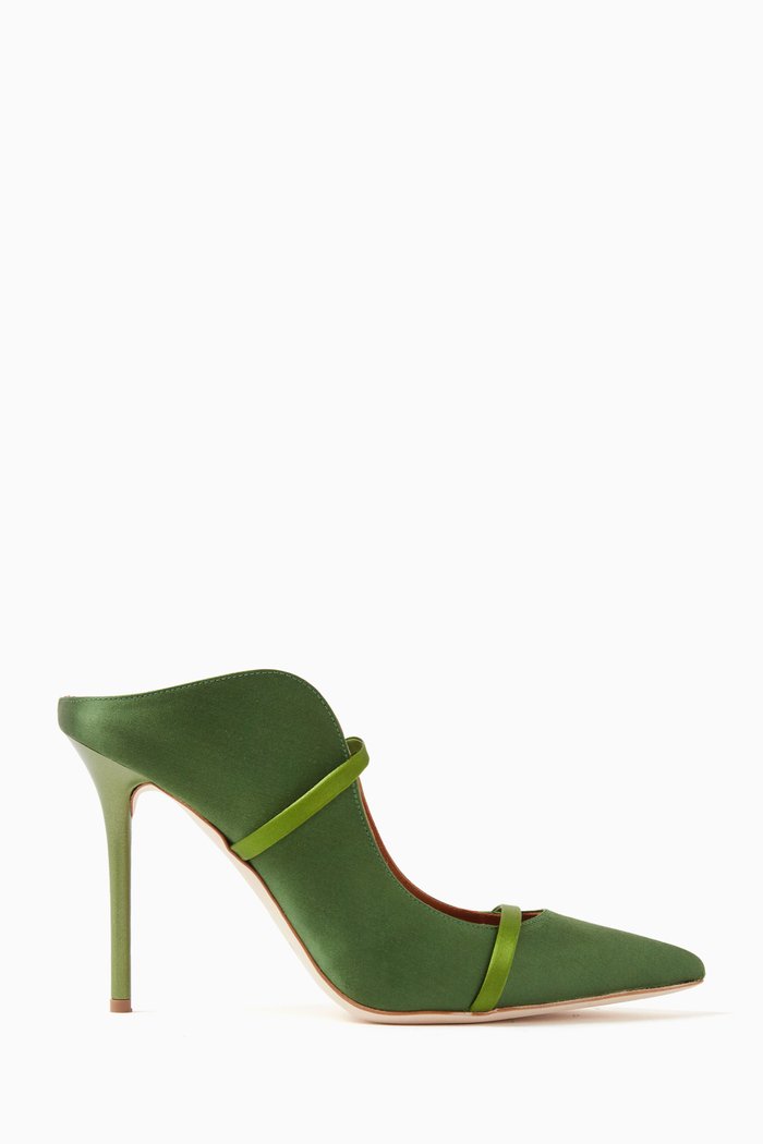 

Maureen 100 Mules in Nappa Leather, Green