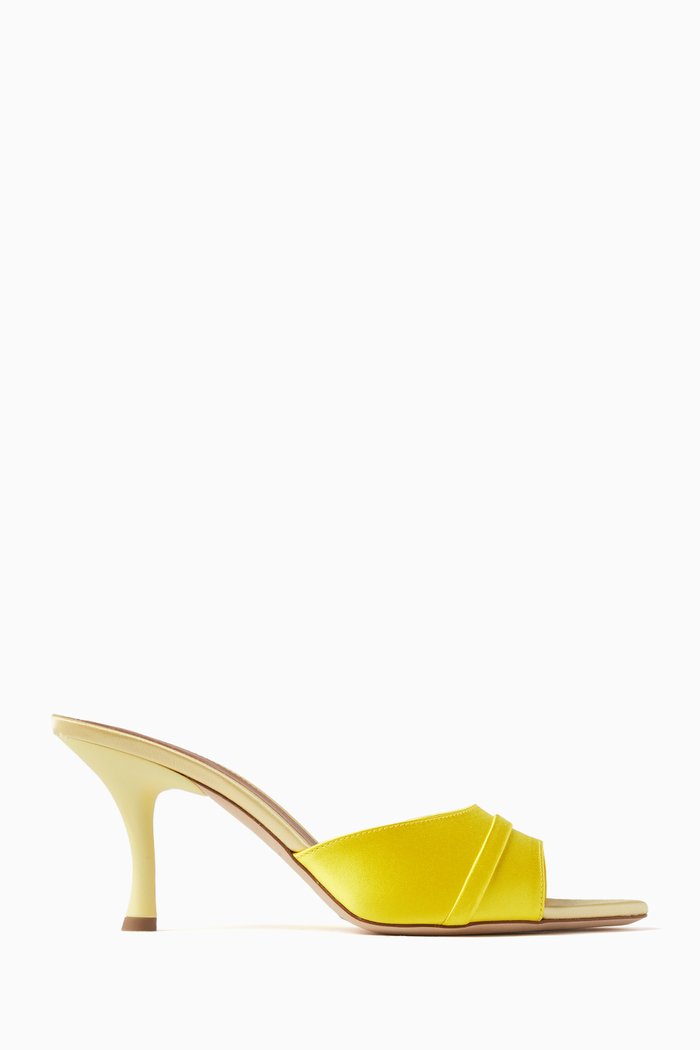 

Julia 70 Pointed-toe Mules in Satin, Yellow