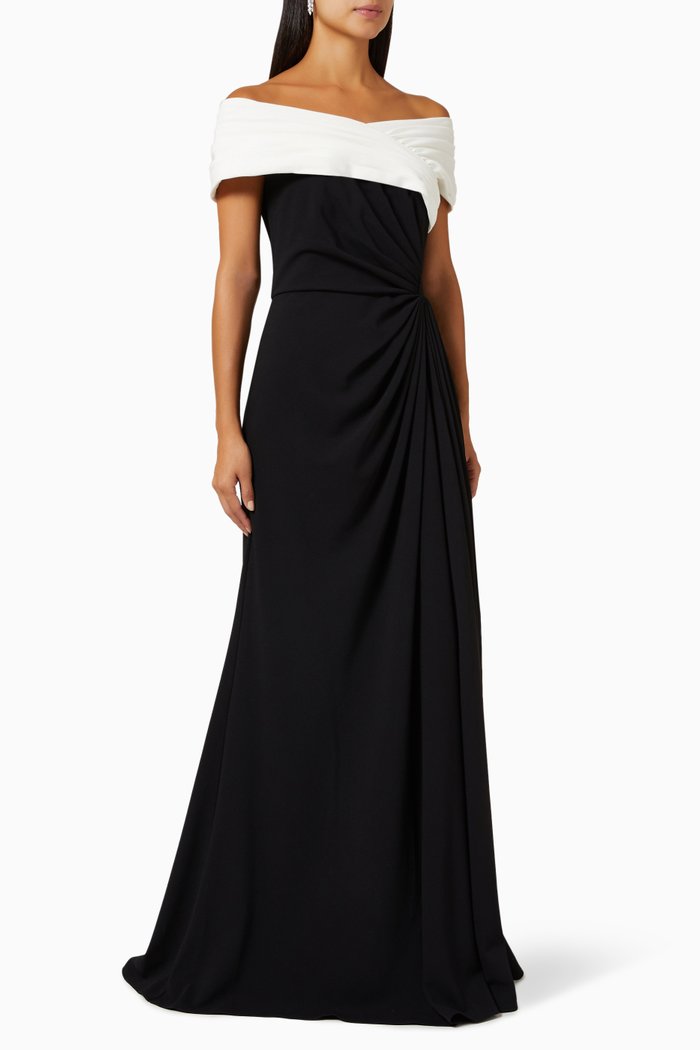 

Off-shoulder Maxi Dress, Black
