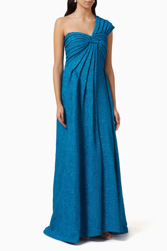 

One-shoulder Maxi Dress, Blue