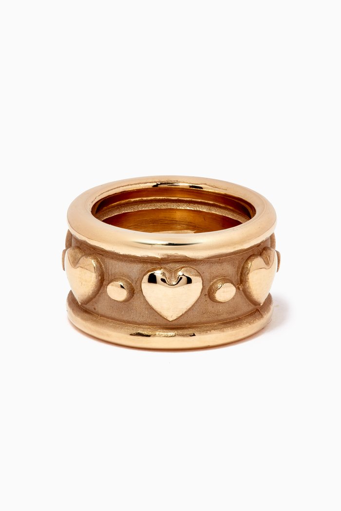 Bellina Ring in Recycled Brass, Gold