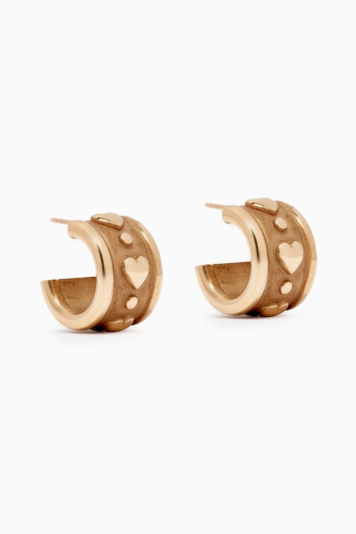 

Bellina Hoop Earrings in Recycled Brass, Gold
