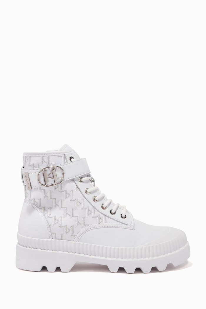 

Trekka II Monogram High-top Boots, White