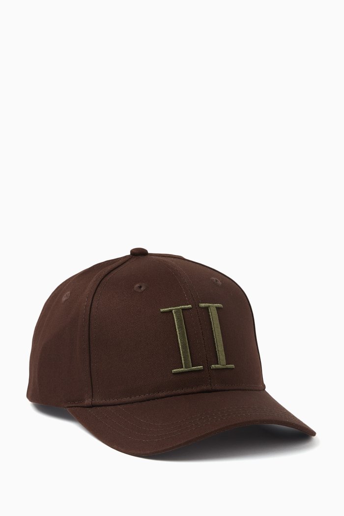 

Encore Logo Baseball Cap in Organic Cotton, Brown