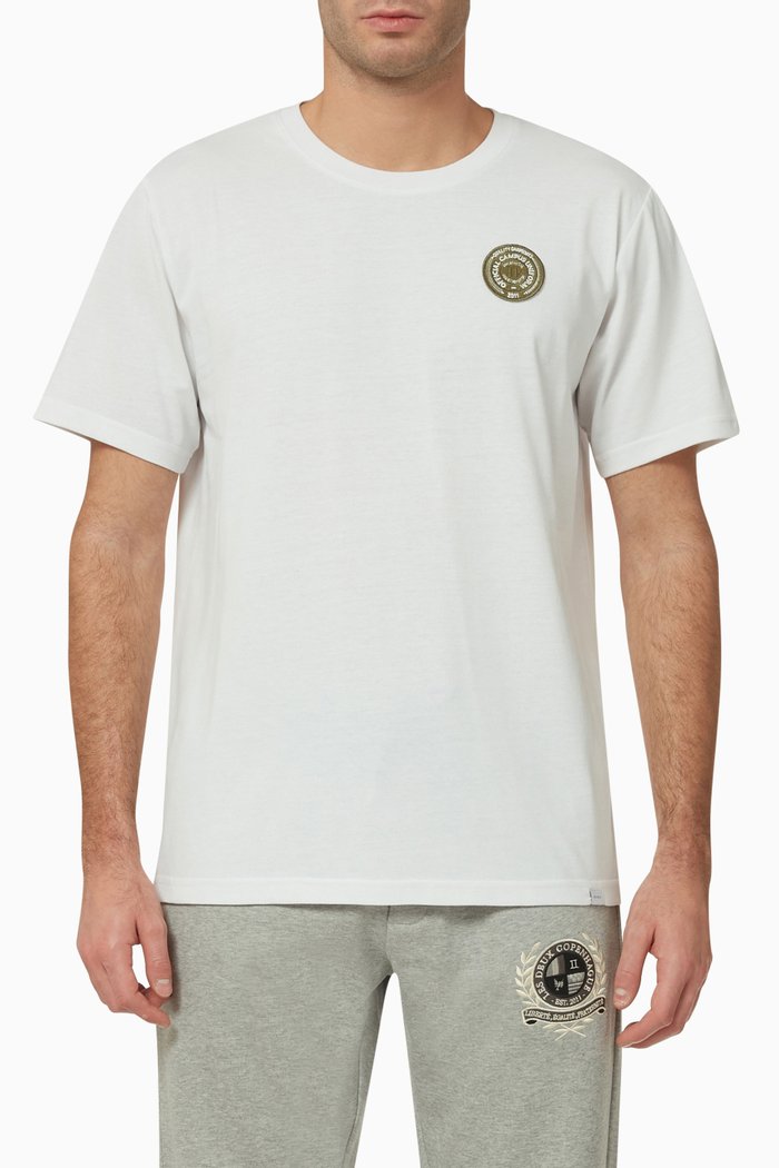 

Varsity Logo Patch T-shirt in Recycled Cotton-blend, White