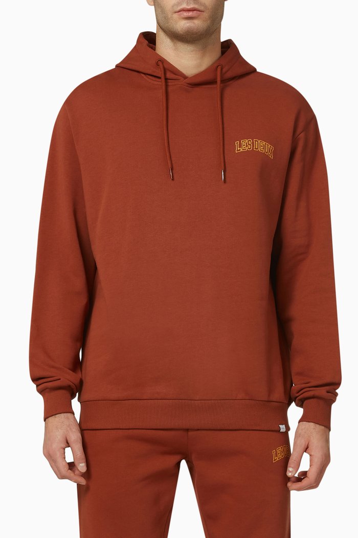 

Blake Logo Hoodie in Pure Cotton, Orange