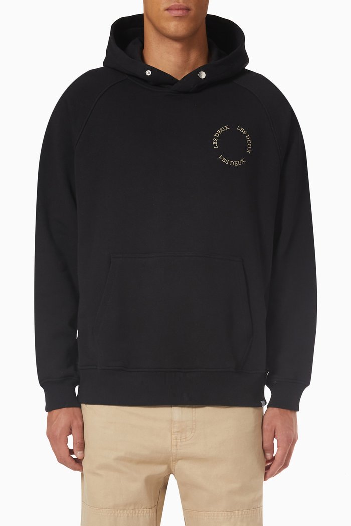 

Circle 2.0 Logo Hoodie in Pure Cotton, Black