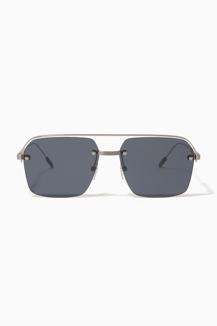 

Navigator Sunglasses in Shiny Gunmetal, Grey