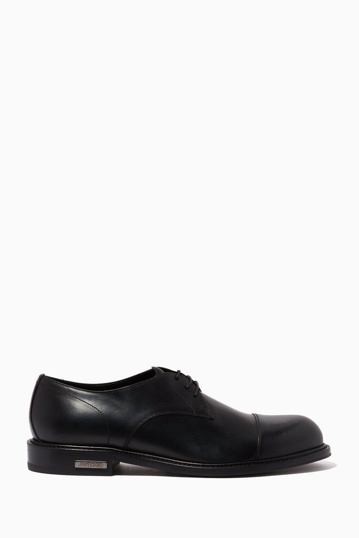 

Ray Derby Shoes in Leather, Black