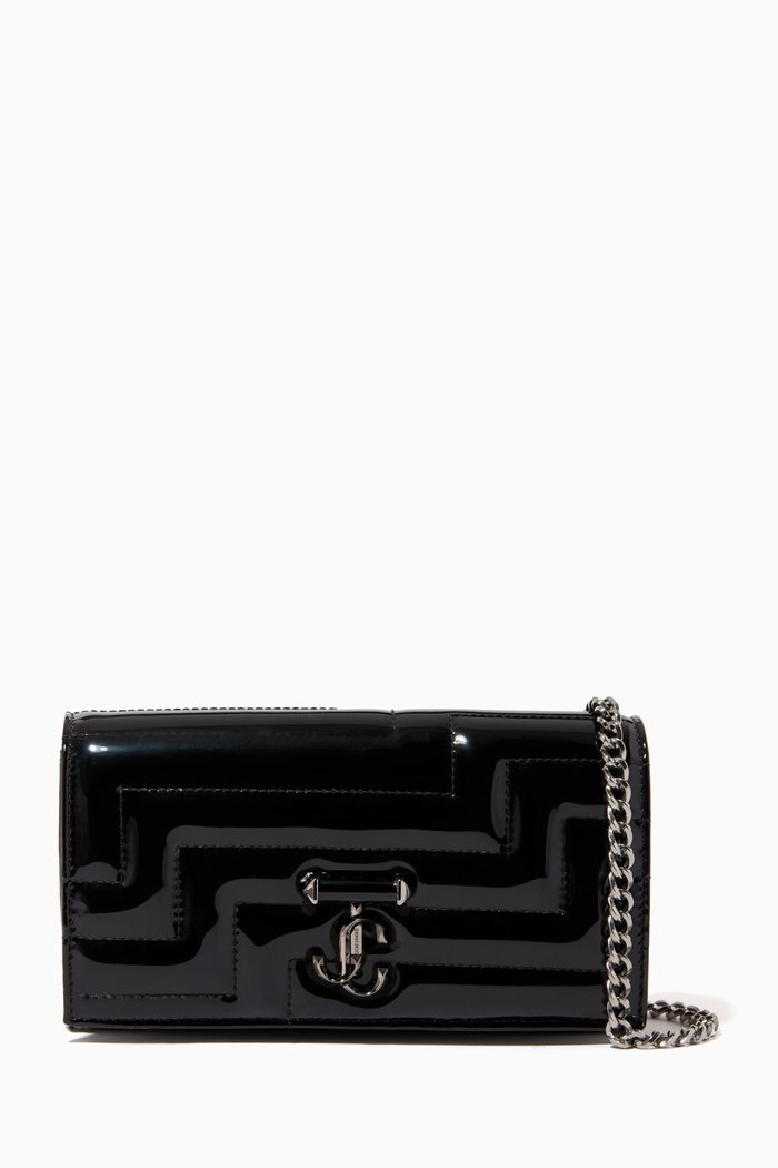 

Avenue Chain Wallet in Patent-fabric, Black